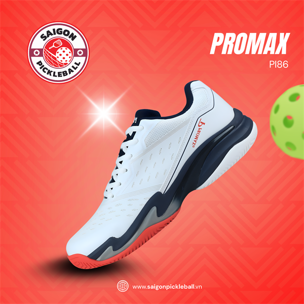 Giày Thể Thao Pickleball Promax PI86 - Trắng Navy