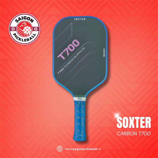 Vợt Pickleball Soxter Carbon T700 - Màu Xanh