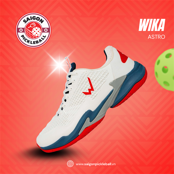 Giày Pickleball Wika Astro - Màu Trắng Đỏ