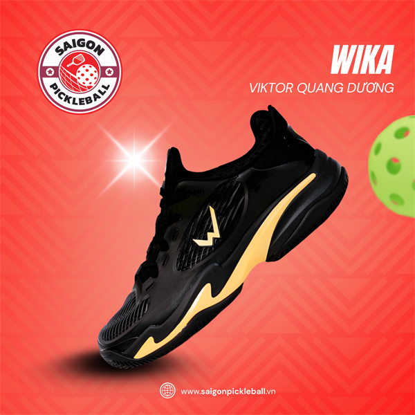 Giày Pickleball Wika Viktor Quang Dương - Màu Đen
