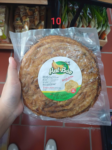 Chuối tròn ép.