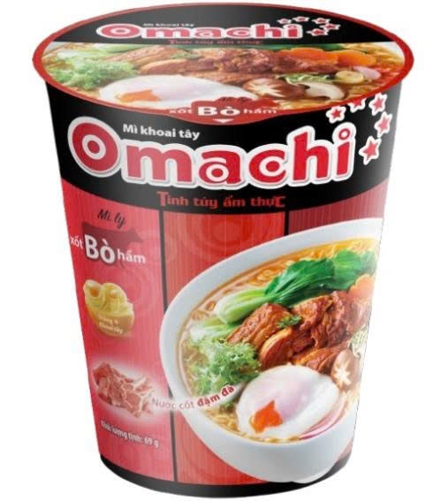 Mì ly Omachi xốt bò hầm 69g