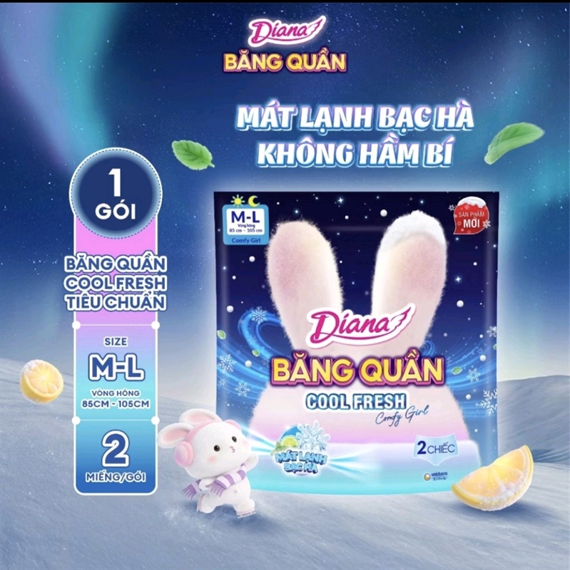 Băng quần Diana Comfy Girl Cool Fresh size M-L 2 miếng/gói