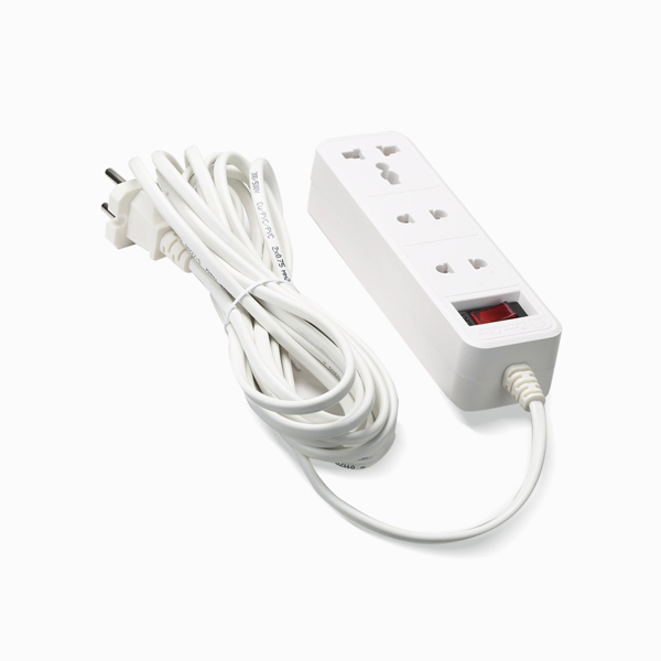 Ổ cắm điện kéo dài OC05 3 ổ cắm 10A- 2M (TRẮNG)