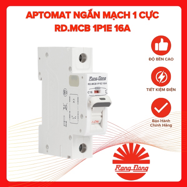 Aptomat ngắn mạch 1 cực RD.MCB 1P1E 16A