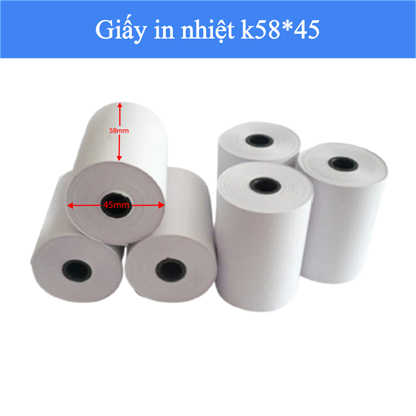 Giấy in hóa đơn nhiệt (khổ K58*45mm)