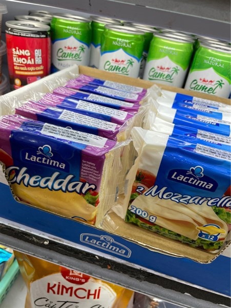 Phô mai Lát lactima cheddar 200g