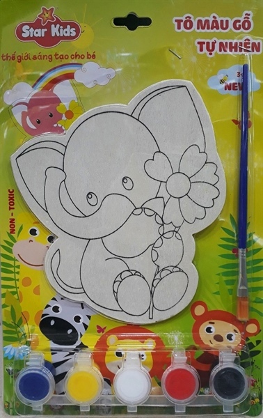 K-202 Bộ đồ chơi tô gỗ con voi.