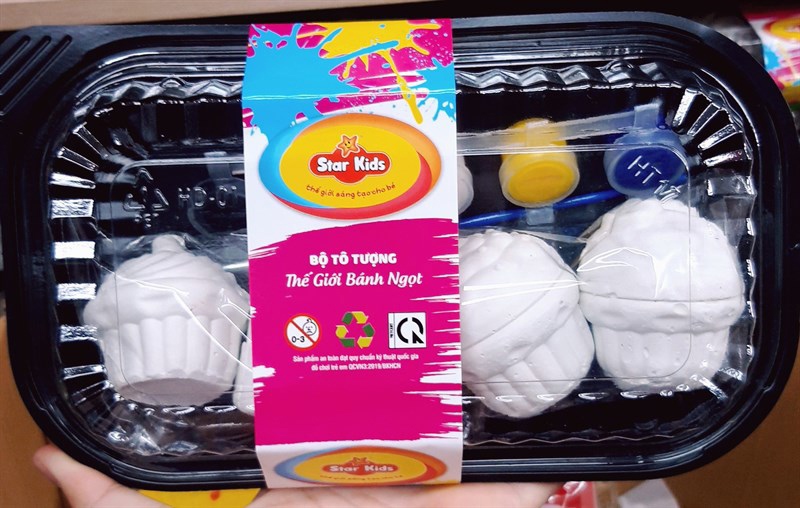 KK-001 Bộ đồ chơi tô tượng thạch cao thế giới bánh ngọt.
