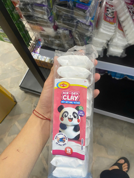 K-MC07 Đất sét nhẹ tự khô 12 màu trắng.