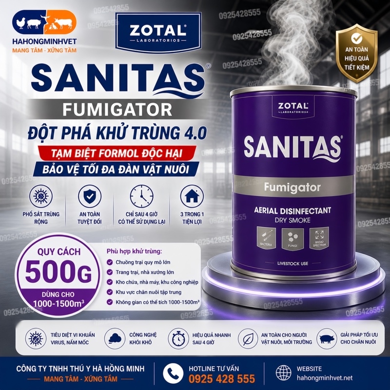 SANITAS (R) FUMIGATOR 500G (SÁT TRÙNG XÔNG)