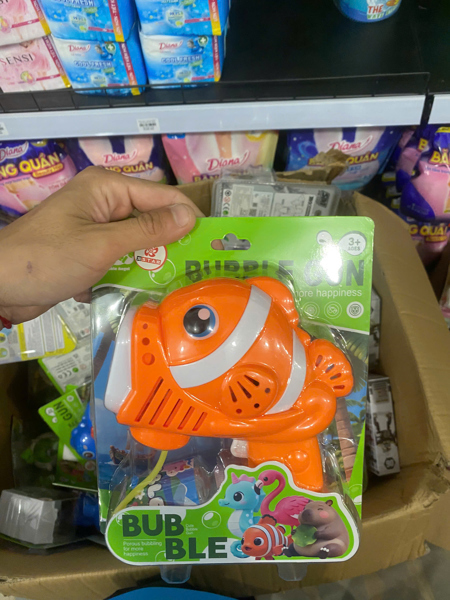 BE-055A bộ đồ chơi thổi bong bóng hình cá nemo.