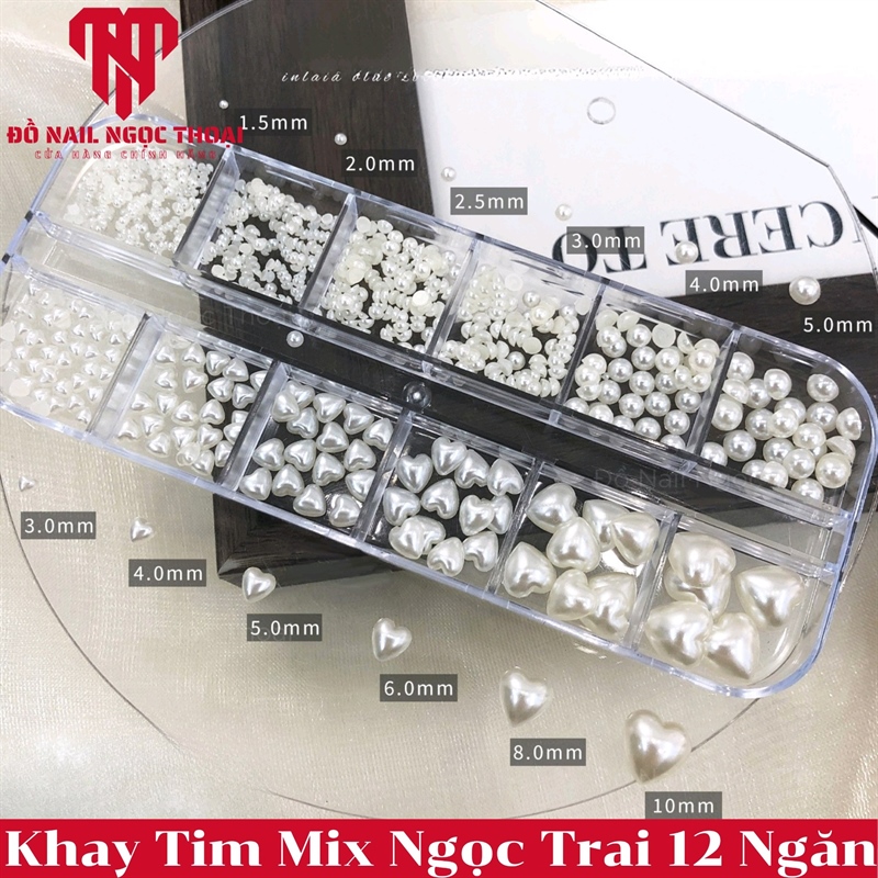 Khay Tim Mix Ngọc Trai 12 Ngăn - Trà