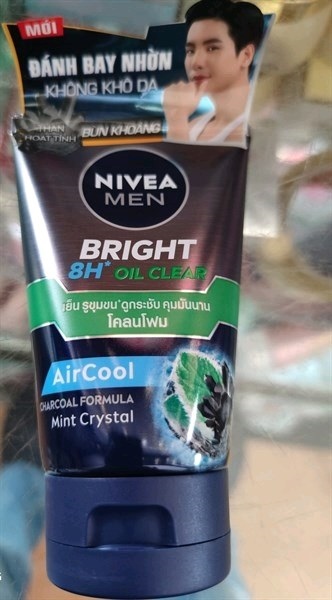 Sữa rửa mặt Nivea t sáng da, sạch nhờn bùn khoáng Hương air cool Bạc Hà mát lạnh 100g