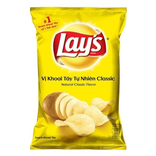 Snack Lays vị khoai Tây Tự Nhiên Classic 53g