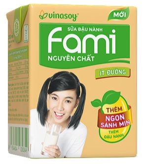 Sữa đậu nành Fami nguyên chất ít đường 200ml