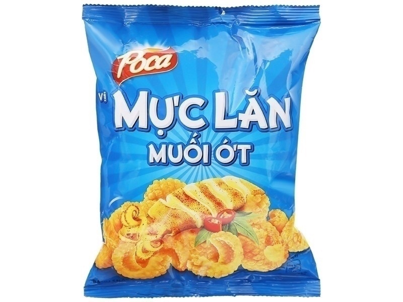 snack Poca gói 75g mực lăn muối ớt