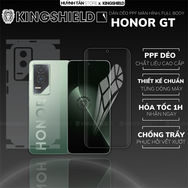 Dán PPF HONOR GT MÀN HÌNH TRONG chống trầy xướt ít bám vân tay KINGSHIELD