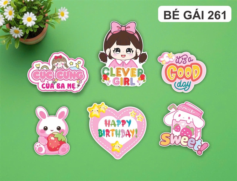 Cắm bé gái mới 261( bịch 10 set)