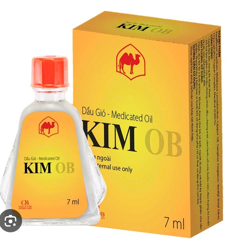 Dầu gió Kim OB 7ml Vàng