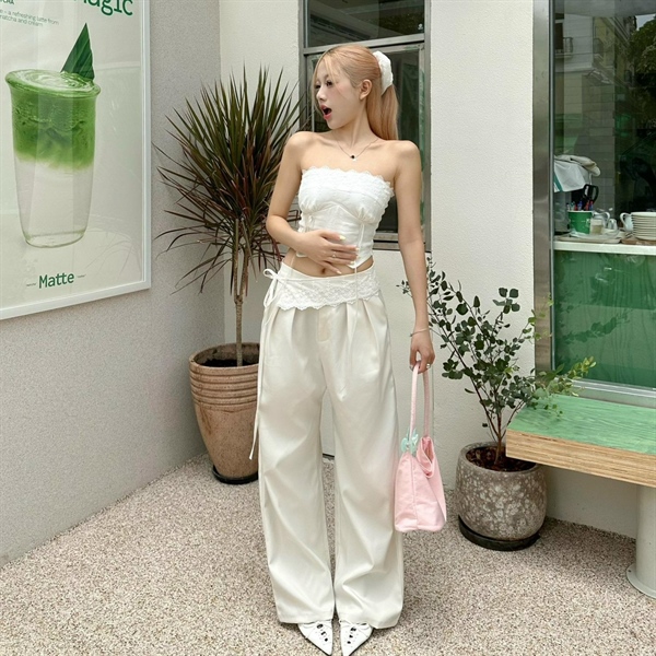 AREUM Quần Phối Ren Navy - XL
