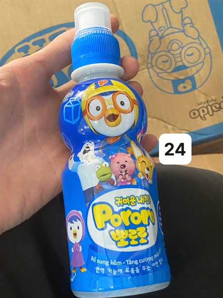 Paldo - Pororo dạng chai hương vị sữa (235ml *24 chai)