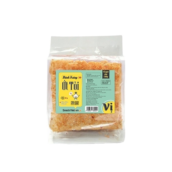 Bánh tráng tỏi ớt túi 80g