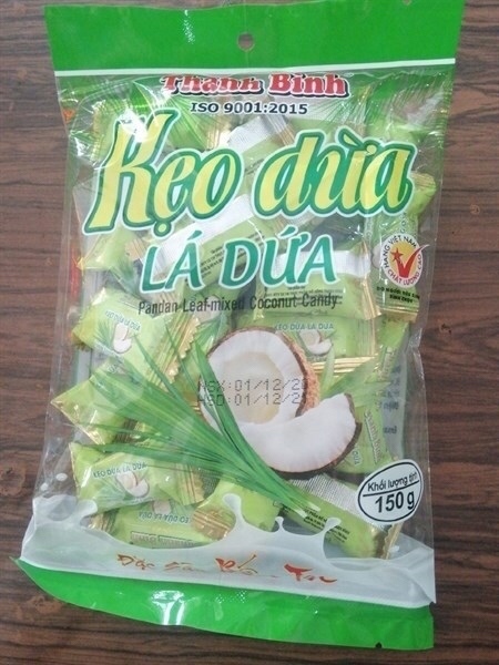 Kẹo dừa lá dứa Thanh Bình gói 150GR