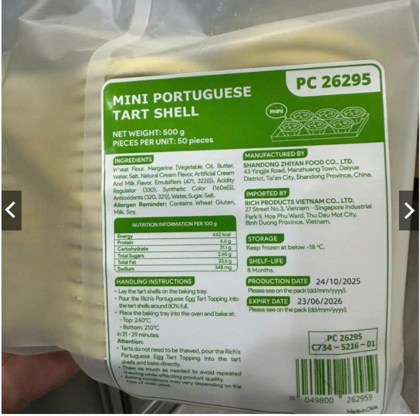 Đế tart rich mini 50c