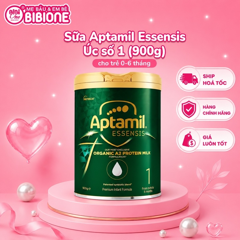 Sữa bột Aptamil Essensis xanh Úc số 1 (0-6m) 900g