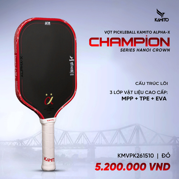Giền Pickleball - Vợt Pickleball Kamito Alpha-X Champion Series Hanoi Crown