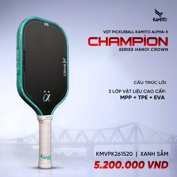 Giền Pickleball - Vợt Pickleball Kamito Alpha-X Champion Series Hanoi Crown