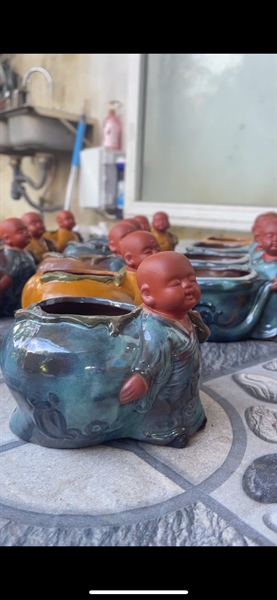 Chậu tượng chú tiểu Phúc Lộc Thọ