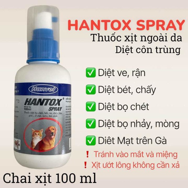 Xịt ve rận Hantox 100ml