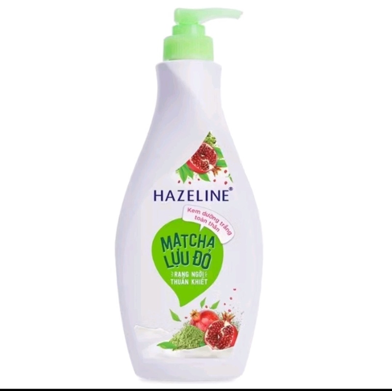 Sữa dưỡng thể dưỡng trắng Hazeline Matcha Lựu Đỏ 370ml