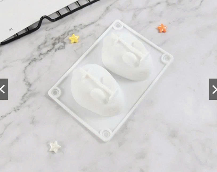 Khuôn silicon 2 con thỏ