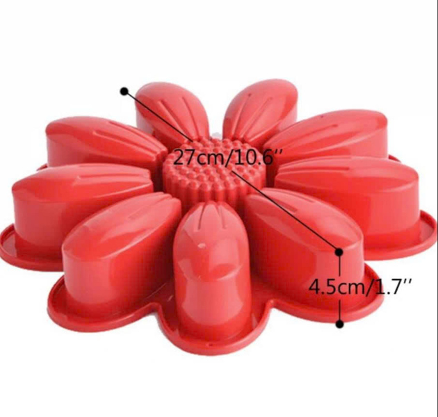 Khuôn silicon 4 râu cau 9 cánh hoa 25cm
