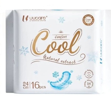 BVS Kháng khuẩn UUCARE COOL TECH (Ban ngày 24cm, Gói 16 miếng) - Singapore