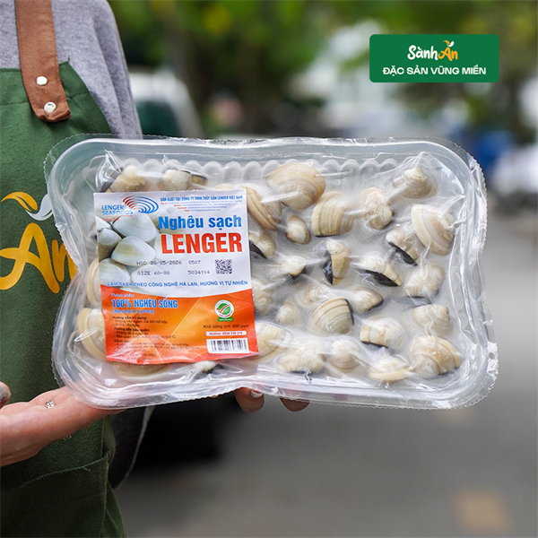 Nghêu trắng sạch Lenger 600g