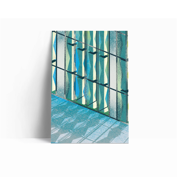 Postcard Jubilant Independence Palace: Blue No.01