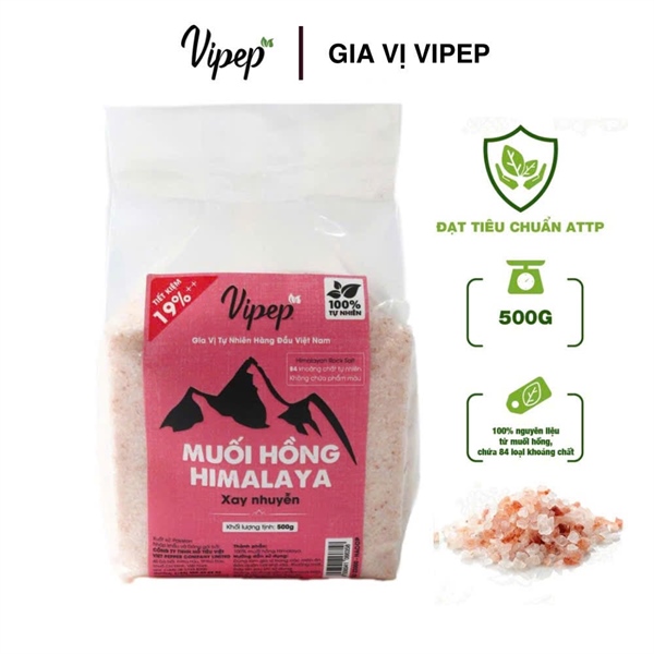 Muối hồng hạt Vipep túi 500g