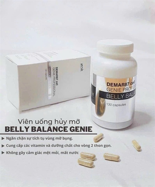 Viên Uống Giảm Cân, Tan Mỡ Bụng Genie Demar87 Cell Genie Professional Belly Balance 130V 2/28