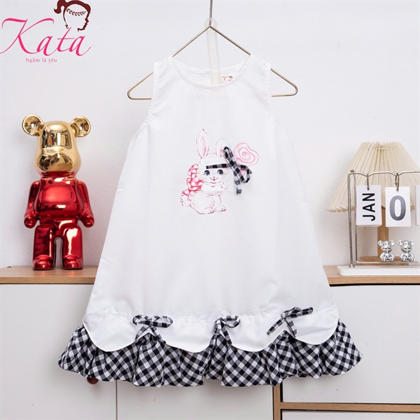 Đầm Bé Gái Hình Thỏ Kẹo Ngọt Size 4-14 | Bé 12-35kg Kata Fashion