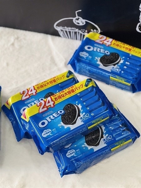 Bánh quy kẹp kem hương vani Mondelez Nabisco Original Oreo Family Pack Vanilla Cream Cookies 235,2g(12x1)