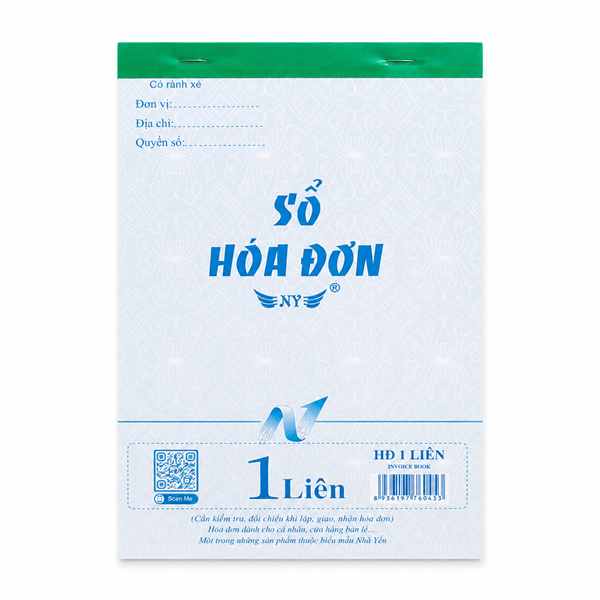 Sổ Hóa Đơn Bán Lẻ 1 Liên – Giấy Viết Mượt, In Rõ Nét, Tiện Dụng Cho Cửa Hàng