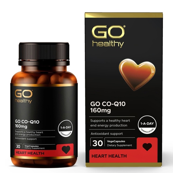 TPBVSK GO CO Q10 160MG (Hộp 1 lọ 30 viên) Giảm nguy cơ tai biến tim mạch, Giảm cholesterol máu, Điều hòa huyết áp, Tăng cường khả năng miễn dịch