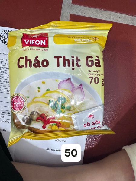 Cháo gói Vifon thịt gà thật 70gr