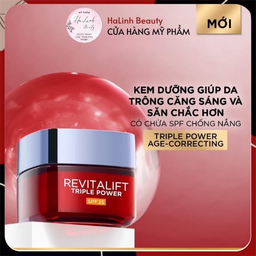 Kem Dưỡng Chống Lão Hóa L’Oréal Triple Power Age-Correcting Cream SPF 25 15ml/50ml