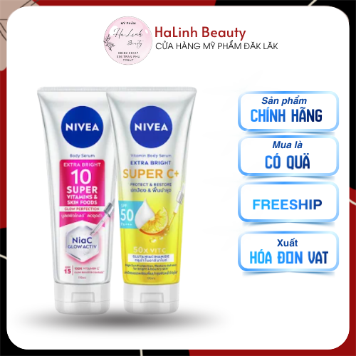 [NIVEA] Serum Dưỡng Thể Nivea 10 Vitamin Mờ Thâm Nám + Vitamin C Chống Nắng 170ml/300ml