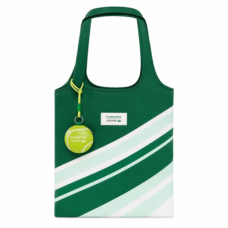 LACOSTE Tennis Ball Design Bag and Pouch